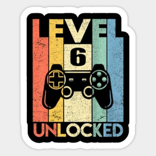 Kids Level 6 Video  6th Birthday Sticker